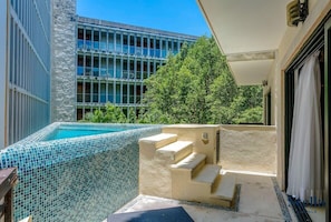 Enjoy the plunge pool right outside your private terrace