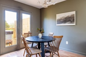 Enjoy Vibrant decor while savoring your meals together!