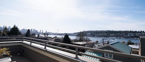 View of downtown Seattle and Lake Union.