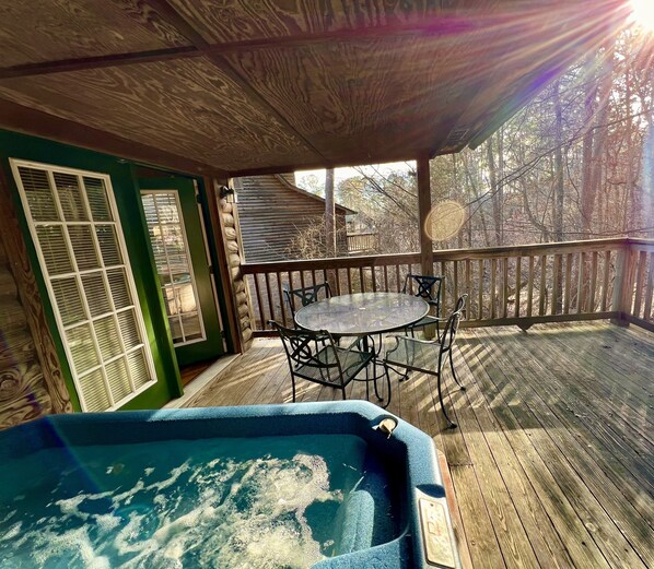 House, Porch, Deck, Tub, Hot Tub