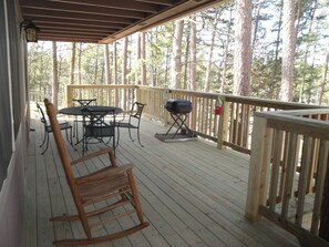 House, Porch, Deck, Lamp, Desk