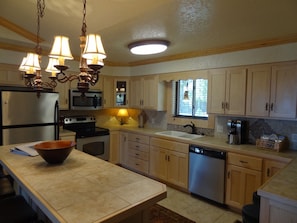 Indoors, Kitchen, Microwave, Oven, Floor