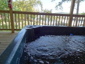 Tub, Railing, Hot Tub, House, Porch