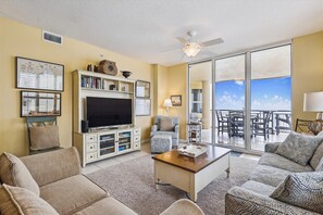 Beach Colony East 10D Living Room and TV