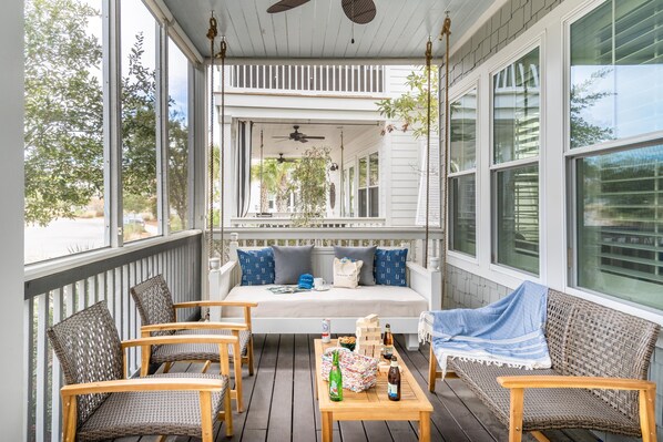 A spacious front porch.