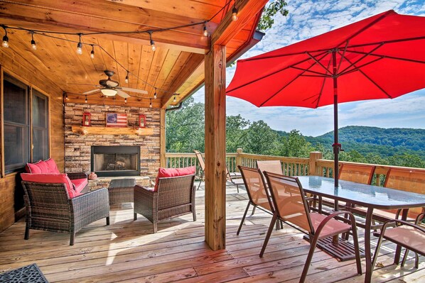 Altitude Adjustment - Back Deck with Georgia Mountain View