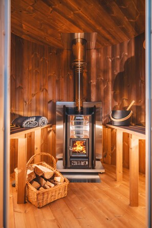 Your own private wood fired sauna