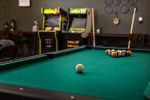 Enjoy a friendly game of pool with family and friends.  