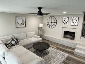 The "Luxe Lounge" Enjoy the large, deep sofa and enjoy the 72" Smart TV!