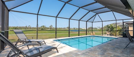 Lay out by the pool and enjoy the nature preserve like view!