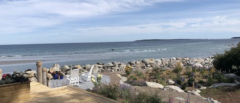 Vue sur la plage ou l’océan