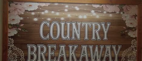 Welcome to Country Breakaway!! We are positive you will enjoy your stay!! 