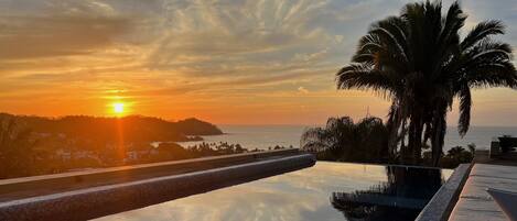 Incredible sunsets from the private pool deck