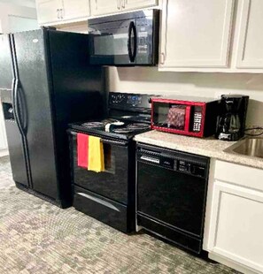 Full kitchen: Fridge(water and ice dispenser), electric stove, oven, dishwasher, farm style sink and disposal