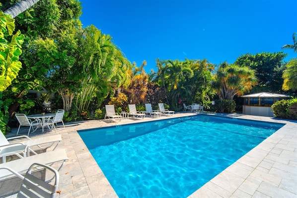 Shared heated pool