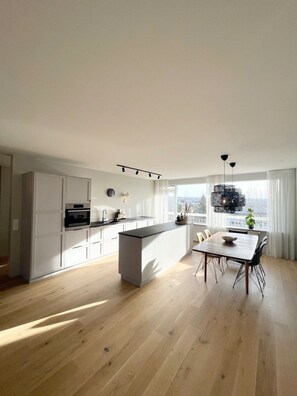 Kitchen and dining area