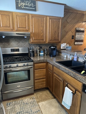 kitchen with stainless steel appliances