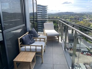 Sitting out on the balcony with your favourite drink in hand.