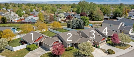 Rent all four adjacent townhomes in this quiet neighborhood close to the best parts of the treasure valley.