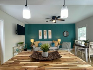 Chat with your family members while you prepare dinner at the kitchen island