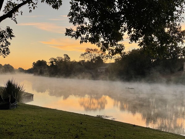 Cane River sunrise from the backyard