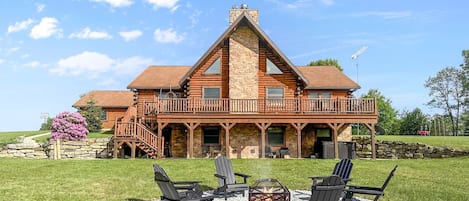  Luxurious Mountain Log Home on 32 acres of total seclusion.  