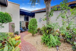 Our private and cozy meditation courtyard. Welcome to the tropics!