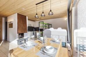 Bright dining area