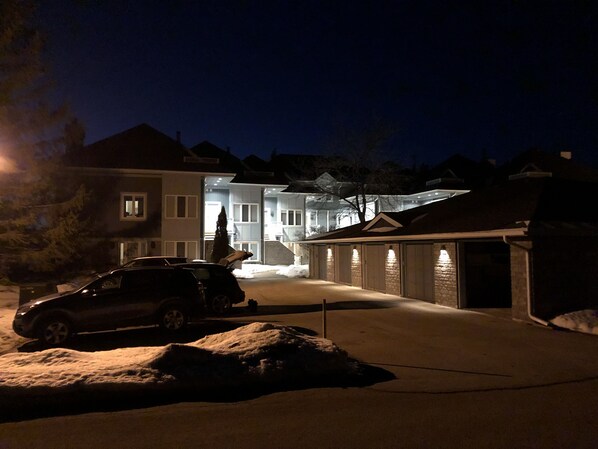 Parking lot on a winter eve