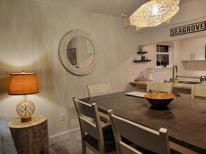 Enjoy eating, playing games, working and gathering in this open dining space.