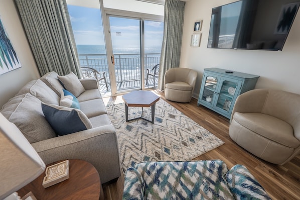 Large Living Room with Direct Oceanfront Views!