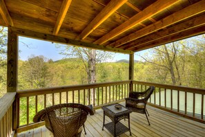 Seclusion At Hideaway Mountain - Upper Level Deck With North GA Mountain View