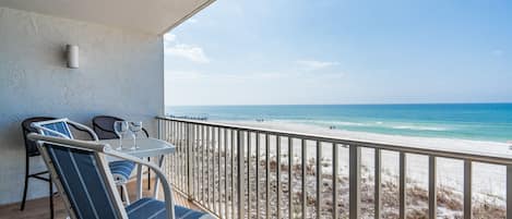 Breathe in the ocean air from your own private bedroom balcony