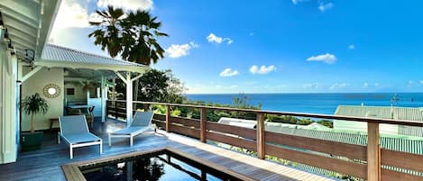 Piscine et vue mer Etoile Matutine