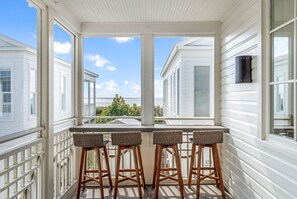 Gulf view from outdoor dining on balcony