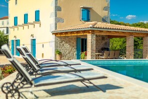 pool area by the villa