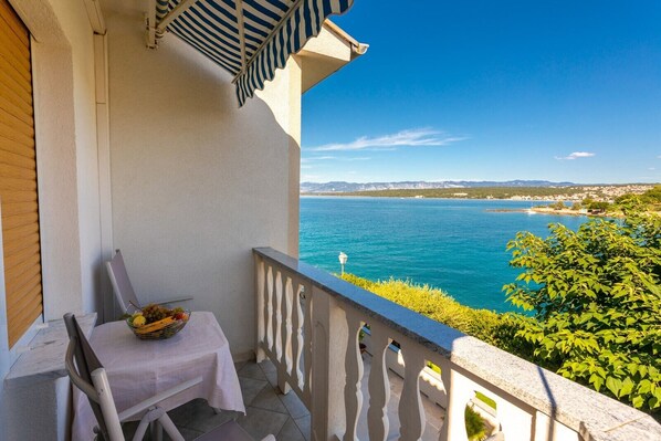 balcony with a sea view
