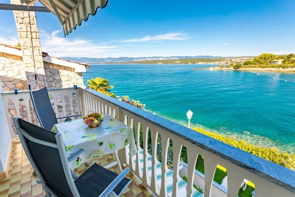 balcony with the sea view