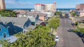 Just two blocks to the beach and boardwalk! (shutter have been repainted red since this photo)