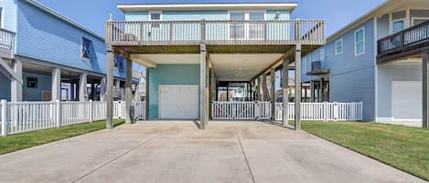 Galveston Vacation Rental | 3BR | 2.5BA | Steps Required for Access