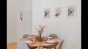 The dining area can accommodate up to four people. With our modern yet comfortable furniture, we're sure you will feel right at home #airbnb #wonderful