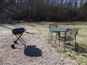 Gravel, Road, Grass, Desk, Furniture