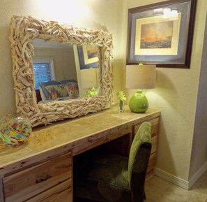 Indoors, Lamp, Desk, Furniture, Table