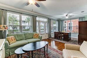 Living Room with View of the Office Area