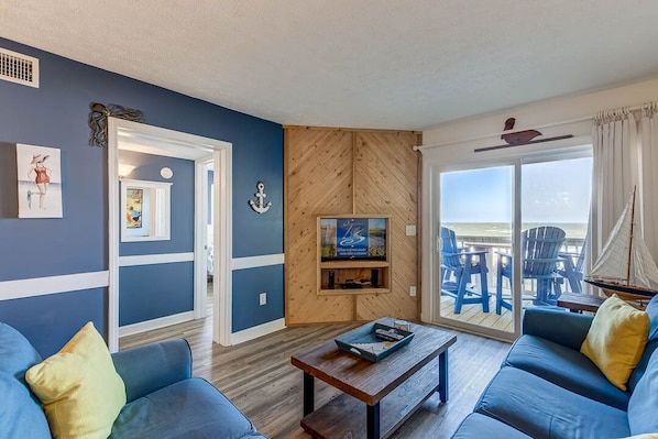 Living Room with Deck Access