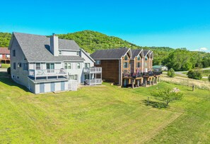 Back view of our property. The decks to the left and the lower right included