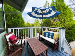 Enjoy morning coffee from the front deck 