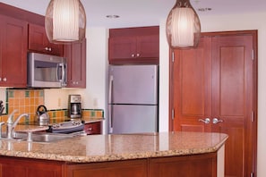 Spacious kitchen with stainless steal appliances