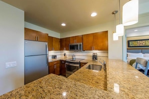 Fully equipped kitchen with everything you need to cook a home cooked meal in.