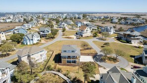 Aerial View of the Pirates Cove Community in Manteo